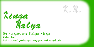 kinga malya business card